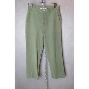 M/SF/T Mad Minds Utility Pants Mens M Olive Green Cotton‎ Linen Blend Casual
